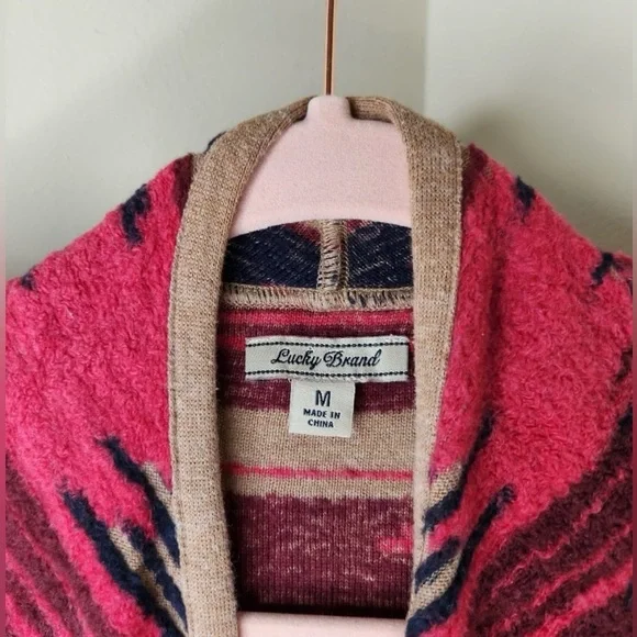 Lucky Brand | Aztec Drape Cardigan - Picture 6 of 7